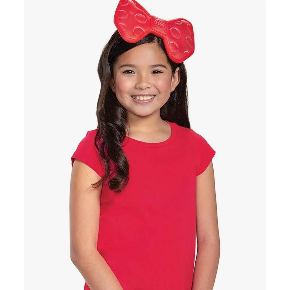 New! LEGO Brand ‎ Bowtie Hair Bow Kids Red Boys Girls Costume Block Toy Fun